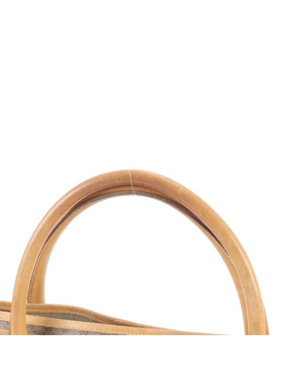 Gucci Vintage Micro GG Leather Tote Shoulder Hand Beige - Picture 2 of 13